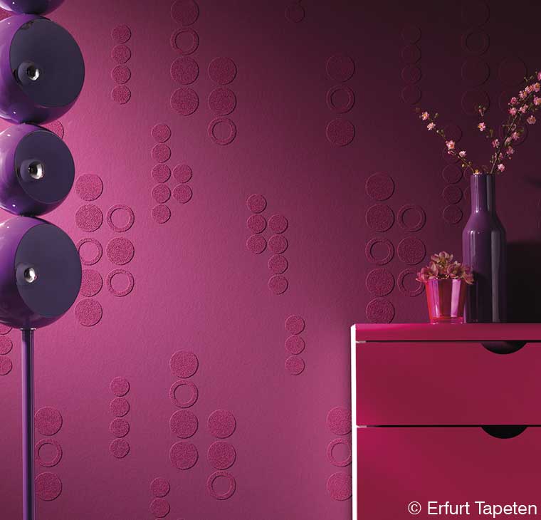 Klassische Glasfasertapete in Pinktönen Klassische Glasfasertapete in Pinktönen